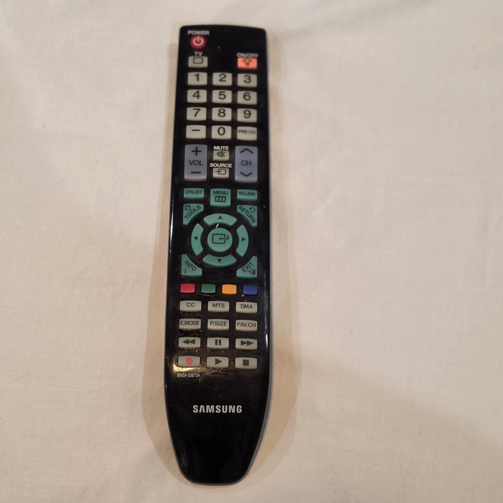 Samsung TV Remote Control BN59-00673A Black Excellent OEM Replacement Controller